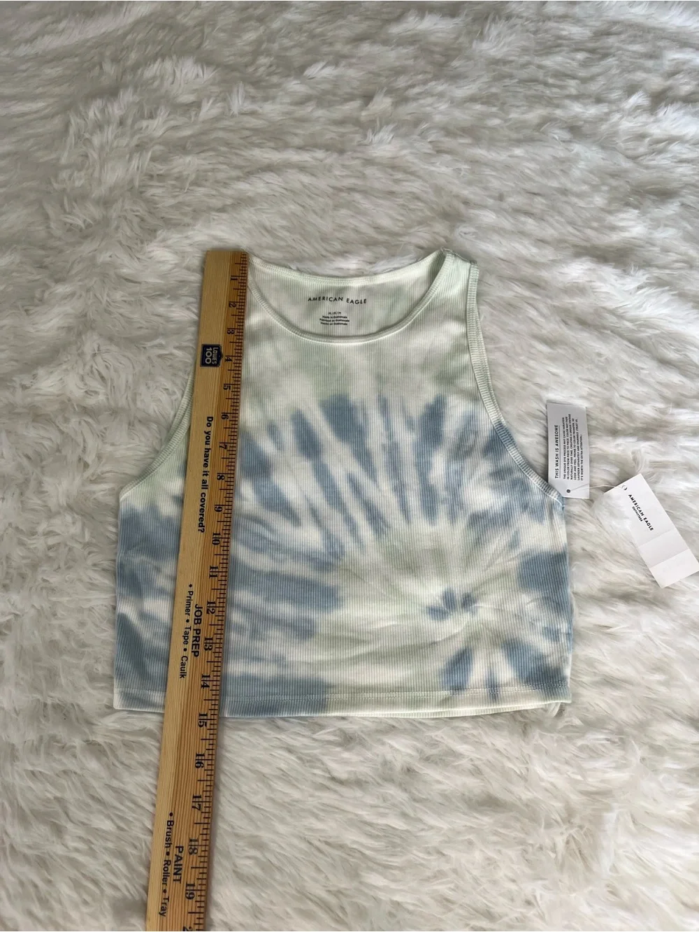 American Eagle High-Neck Crop Tank Top In Tie Dye Size Medium NWT